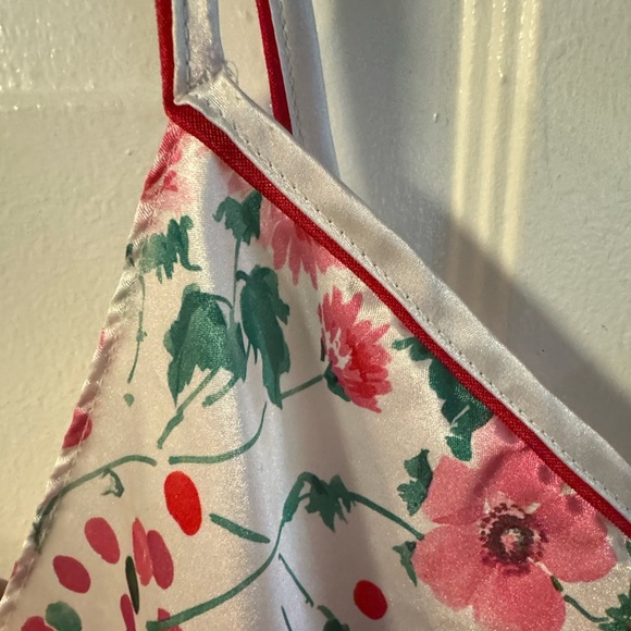 Delicates Vintage Floral Slip Dress Large Chemise Red Pink Cottagecore EUC Soft - Picture 5 of 12